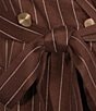 Skies Are Blue Plus Size Pinstripe Printed Double Breast Notch Lapel Collared Long Sleeve Coordinating Blazer - Image 4