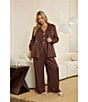 Skies Are Blue Plus Size Pinstripe Printed Double Breast Notch Lapel Collared Long Sleeve Coordinating Blazer - Image 5