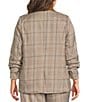 Skies Are Blue Plus Size Plaid Collared Long Sleeve Coordinating Blazer - Image 2