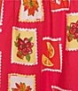 Skies Are Blue Plus Size Postcard Coordinating Midi Skirt, Color:Red Multi - Image 4
