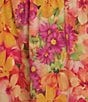 Skies Are Blue Plus Size Sleeveless Smock Top Floral Maxi Dress, Color:Bright Coral - Image 3