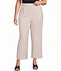 Skies Are Blue Plus Size Striped Wide Leg Pull On Pant - Image 1