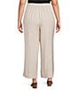 Skies Are Blue Plus Size Striped Wide Leg Pull On Pant - Image 2