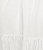 Skies Are Blue Poplin High Waist Tier Midi Skirt, Color:White - Image 4