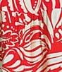Skies Are Blue Printed Split V-Neck Ruffle Sleeve Coordinating Top - Image 4