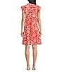 Skies Are Blue Printed Split V-Neck Ruffle Sleeve Tiered Mini Dress - Image 2