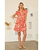 Skies Are Blue Printed Split V-Neck Ruffle Sleeve Tiered Mini Dress - Image 4