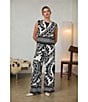 Skies Are Blue Printed Wide Leg Pull On Coordinating Pant - Image 5