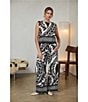 Skies Are Blue Printed Wide Leg Pull On Coordinating Pant - Image 6