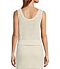 Skies Are Blue Scoop Neck Sleeveless Crochet Lemon Applique Coordinating Tank, Color:Off White-Lemon - Image 2