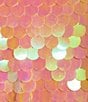 Color:Peach - Image 4 - Sequin Fringe Hem Square Neck Sleeveless Cami Coordinating Crop Top