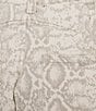Skies Are Blue Snake Print Cotton Twill Barrel Pants, Color:Beige Multi - Image 4