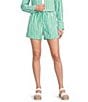 Skies Are Blue Stripe Print High-Rise Coordinating Poplin Shorts - Image 1