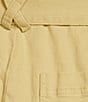 Skies Are Blue Washed Notch Collar Cuffed Short Sleeve Button Front Belted Utility Flight Suit, Color:Panna Cotta - Image 6