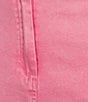 Color:Pink - Image 4 - Washed Twill High Rise Cargo Pocket Back Slit Midi Skirt
