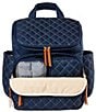 Color:Navy - Image 2 - Quilted Forma Backpack Diaper Bag