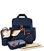 Color:Navy - Image 3 - Quilted Forma Backpack Diaper Bag