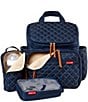 Color:Navy - Image 4 - Quilted Forma Backpack Diaper Bag