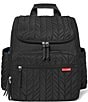 Color:Black - Image 1 - Forma Quilted Backpack Diaper Bag