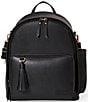 Color:Black - Image 1 - Greenwich Tasseled Vegan Leather Backpack Diaper Bag