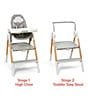 Color:White/Grey - Image 2 - Sit-To-Step High Chair