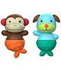 Color:Multi - Image 1 - ZOO Mix & Match Flippers - Monkey/Dog Bathtime Toys