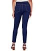 Color:Ocean Blue - Image 2 - Megan Slimming Straight Leg Mid Rise Jeans