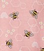 Color:Bees Honey - Image 4 - Bees & Honey Print Short Sleeve Scoop Neck Knit Coordinating Sleep Top