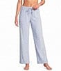 Sleep Sense Blue Dots Print Velour Drawstring Tie Coordinating Sleep Pants - Image 1