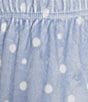 Sleep Sense Blue Dots Print Velour Drawstring Tie Coordinating Sleep Pants - Image 4