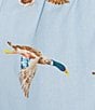 Sleep Sense Blue Duck Print Woven Twill Drawstring Tie Coordinating Sleep Pants - Image 3