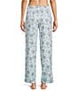 Sleep Sense Blue Woodland Print Woven Twill Drawstring Tie Coordinating Sleep Pants, Color:Blue Woodland - Image 2
