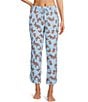 Sleep Sense Butterfly Print Coordinating Knit Sleep Capri Pants - Image 1