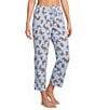 Sleep Sense Butterfly Print Coordinating Knit Sleep Crop Pants - Image 1