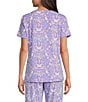 Sleep Sense Butterfly Print Short Sleeve Scoop Neck Coordinating Knit Sleep Top, Color:Spring Butterflies - Image 2