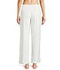 Sleep Sense Cable Knit Print Velour Drawstring Tie Coordinating Sleep Pants - Image 2