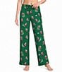 Sleep Sense Classic Santa Print Knit Drawstring Coordinating Sleep Pants - Image 1