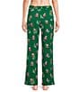 Sleep Sense Classic Santa Print Knit Drawstring Coordinating Sleep Pants - Image 2