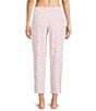 Sleep Sense Coffee Script Print Coordinating Knit Sleep Pants - Image 2