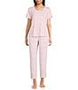 Sleep Sense Coffee Script Print Coordinating Knit Sleep Pants - Image 3