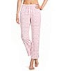 Sleep Sense Coffee Script Print Coordinating Knit Crop Sleep Pants - Image 1