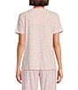 Sleep Sense Daisy Print Short Sleeve Scoop Neck Coordinating Knit Sleep Top, Color:Sweet Daisy - Image 2