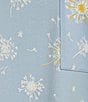 Color:Dandelions - Image 5 - Dandelions Print Short Sleeve Crew Neck Knit Nightgown