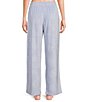 Sleep Sense Embossed Snowflakes Print Velour Drawstring Elastic Waist Coordinating Holiday Sleep Pants - Image 2