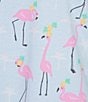 Sleep Sense Flamingo Print Short Sleeve Scoop Neck Coordinating Sleep Top, Color:Flamingos - Image 4