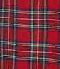 Sleep Sense Flannel Long Sleeve Notch Collar Coordinating Button Front Holiday Sleep Top - Image 4