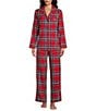Sleep Sense Flannel Plaid Drawstring Elastic Waist Coordinating Holiday Sleep Pants, Color:Red Plaid - Image 3