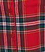 Sleep Sense Flannel Plaid Long Sleeve Notch Collar Coordinating Button Front Holiday Sleep Top, Color:Red Plaid - Image 4