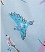Color:Floral Birds - Image 4 - Floral Birds Print Knit Drawstring Tie Coordinating Sleep Pant