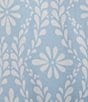 Color:Blue Floral Geo - Image 5 - Floral Geometric Print Drawstring Tie Coordinating Knit Sleep Pant